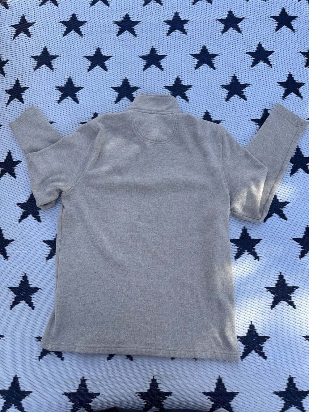 IZOD Heather Oatmeal Ribbed Quarter-Zip Pullover Sweater XL - Picture 2 of 6